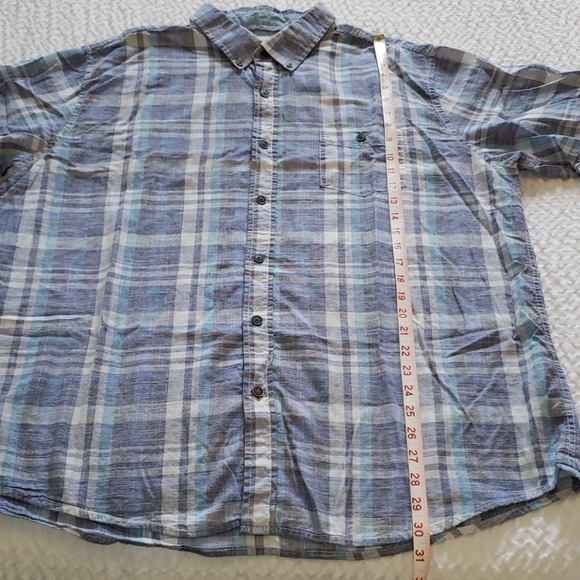 Weatherproof Plaid Button Down Short Sleeve Shirt - Picture 6 of 13